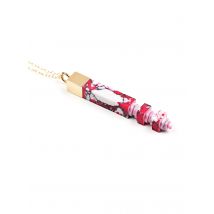 Pink &amp; White Speck Column Pendant (Last one) by Lily Kamper