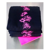 Neon Rose Hand-Printed Footless Tights by hose.