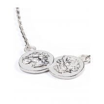 Silver Lioness Double Coin Pendant by Mikaela Lyons