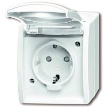 BJ ocean Steckdose mit erh. 20 EBW-54 Berührungsschutz alpinweiß