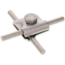 DEHN MV-Klemme NIRO ( V4A ) f. Rd 390079 8-10mm m. Sechskantschraube