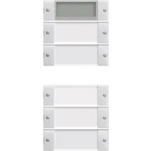 GIRA 214503 Wippenset 5fach Plus (2+3) BSF System 55 Klar/Reinweiß glänzend