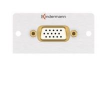 KIND Konnect 50 alu - VGA 7444000701 HD15 Blende 1/2 50x50 mit Kabelklemmen