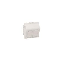 GGK M45Keystone-Adapter2Portsalpinweiß 6631 Keystone-Adapter M45 2Ports leer