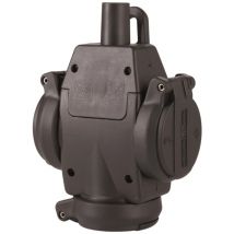 ABL ULTRA Dreifach-SCHUKO- 1173503 Kupplung schwarz