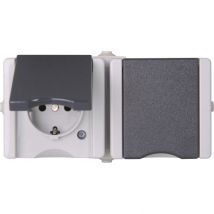 KOPP APWG proAQA Schuko 950656001 2fach grau waagerecht