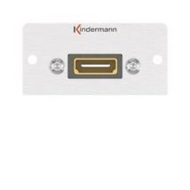 KIND Konnect 50 alu - HDMI 7444000542 v1.4 Blende 1/2 50x50 mit Kabelpeitsche