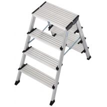 Krause Doppel-Klapptritt Alu 126047 2x4 Stufen Standhöhe:0,85m 5,5kg Treppo