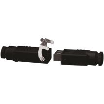 SOMFY Hirschmann Stecker + Kupplung KIT inkl. Sicherungsbügel, schwarz