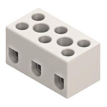 HKL Porzellan-Klemme 3polig 1128.G 1-4qmm