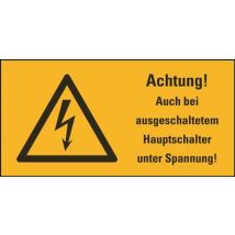 HEIN 170085 Warnschild HEIN_170085 Achtung! ... Folie 52x26mm 10/Bogen