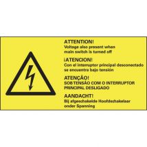 HEIN 172987 Warnschild HEIN_172987 ausgesch. Hauptschalter Folie 74x37mm