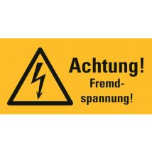 HEIN 171299 Warnschild HEIN_171299 Fremdspannung Folie 148x74mm