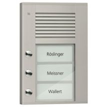 TCS Audio Außenstation PDS PDS03-EN/04 3 Tasten 1-reihig AP silber