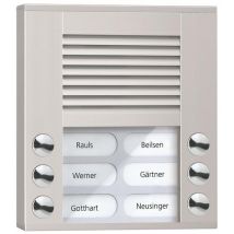 TCS Audio Außenstation PES PES06-EN/04 6 Tasten 2-reihig AP silber