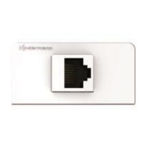 KIND Konnect design click ws 7456000527 Cat6A RJ45 Blende 1/2 mit Kabelpeitsche