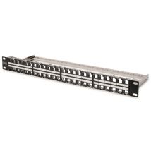 ASSM Modular Patchpanel 48 Port DN-91424 48Port leer Keystone 1HE schwarz