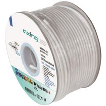 AXING Koaxialkabel 100m Ring SKB 94-01 KDG 1 TS 153 Kl.A+ 3-fach geschirmt weiß (Inhalt 100 Stück)