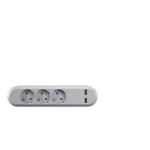 Bachmann USB Smart, 3xSchuko, 381.801 230V/16A 2-fach USB Charger max. 3,1A