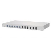 Metz OpDAT fix 6xLC-D OS2 1502597406-F Keramik blau bestückt 19z 1HE Patchfeld