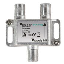 AXING 1fach Abzweiger 6dB BAB 1-06P 5-1218MHz brummentkoppelt Kl.A+ Vodafone