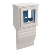 GGK 114301 Leerdose 1f f.E- 4D 20x80-D1 Sockelleiste "Berliner Profil" Alpinweiß