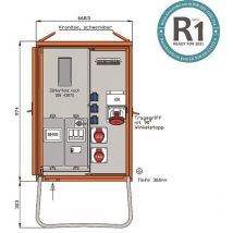 Walther Anschlussverteiler WAV0160R1 44kVA Zählerpl.RCD Typ B 5 LS 3 CEE-Abg