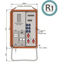 Walther Anschlussverteiler WAV0131BR1 44kVA Zählerpl.NH-Abgang RCD TypB 3
