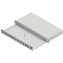 EasyLan LWL Verteilerfeld Basic LSB0A225 Grade C 1HE/12P 6xLC-Duplex OS2 RAL7035