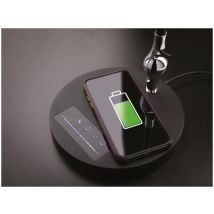 PAULM Tischleuchte Numis 11W sw 78910 1000lm 2700-6500K Touchdim QI-Ladung