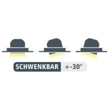 LTEK LED-Einbaustr. 6W 470lm SPA44-6W-XW IP44 DA68 2700/3000/4000K dim ws schwenk