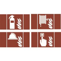 RP Piktoset Brandschutz Neutral KS4FIRE 4x2 Piktogramme f.KS KBM SD RM AM AS