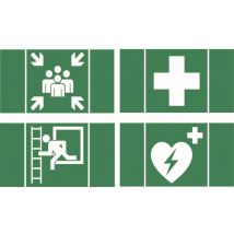 RP Piktoset Erste Hilfe NEUTRAL KS4HELP 4x2 Piktogramme f.KS KBM SD RM AM AS