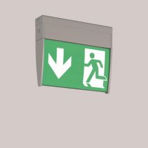 RZB Notleuchte GSUN-D silber 652219.004 4,7W 1/3/8h EKW 24m Wand/Decke inkl Pikt