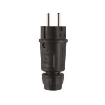 ABL Hightech Stecker SCHUKO 100000064 fr-be Elamid schwarz IP54