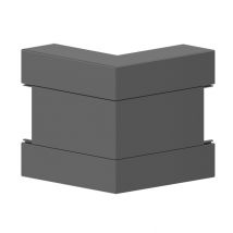 GGK Außeneck BR 60x170/80-9005, PVC Gehrungsformteil, schwarz