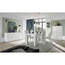 Soggiorno moderno completo in finitura bianco lucido ZLCICESOG3