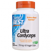 Adaptogeny Kordyceps Doctor's Best Ultra Cordyceps 750mg 60vkaps