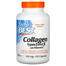 Regeneracja Stawów Kolagen + Vit C Doctor's Best Collagen Types 1&3 + Vit C 240kaps