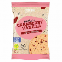 Zdrowa Żywność Ciastka Frank&Oli Proteinowe Ciastko Wanilia z Żurawiną 50g