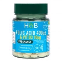 Witaminy D3 Holland&Barrett Folic Acid+D3 400/10mcg 90tab