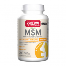 Regeneracja Stawów Siarka Organiczna Jarrow Formulas MSM 1000mg 200vkaps