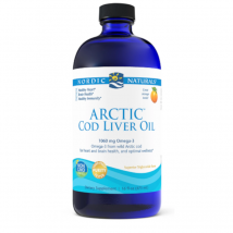 Kwasy Tłuszczowe Omega Nordic Naturals Arctic Cod Liver Oil 473ml Pomarańczowy