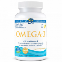 Kwasy Tłuszczowe Omega Nordic Naturals Omega 3 690mg 60softgel Cytrynowy