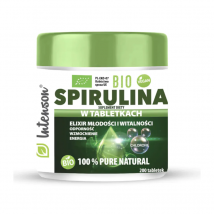 Trawienie Spirulina Intenson Bio Spirulina 100% 200tab