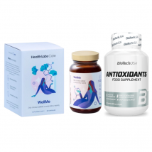 Zestaw Pokochaj Nastrój Health Labs Care WellMe 30kaps+BioTechUSA Antioxidants 60tab