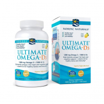 Kwasy Tłuszczowe Omega + D Nordic Naturals Ultimate Omega D3 1280mg 120softgels