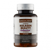 Wsparcie Włosów, Skóry, Paznokci Singularis Kolagen Beauty + Witamina C 60kaps