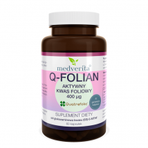 Kobieca Kondycja Kwas Foliowy MEDVERITA Q-Folian Aktywny Kwas Foliowy 400µg 60kaps