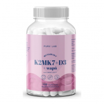 Witaminy i Minerały Kompleks Aura Herbals Pure Lab K2MK-7+D3+Wapń 130kaps